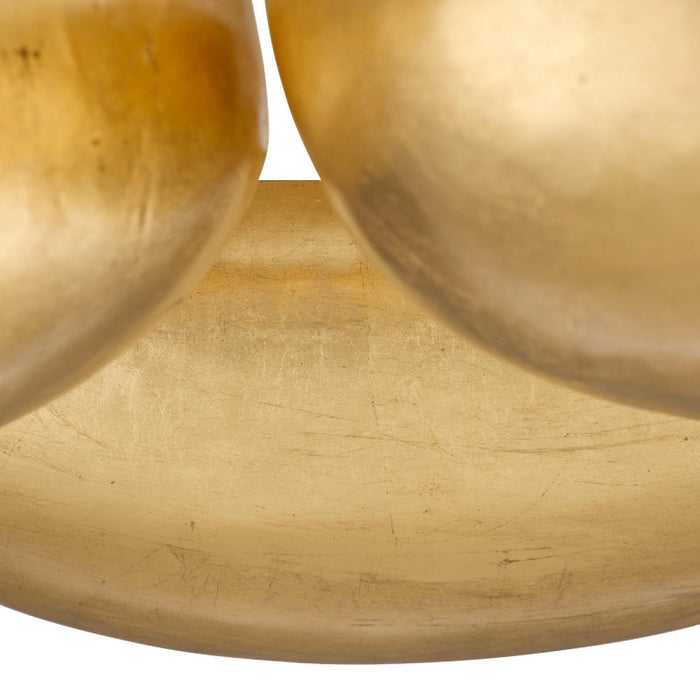Arteriors Theo 13-lt 55" Flush Mount - GOld Leaf
