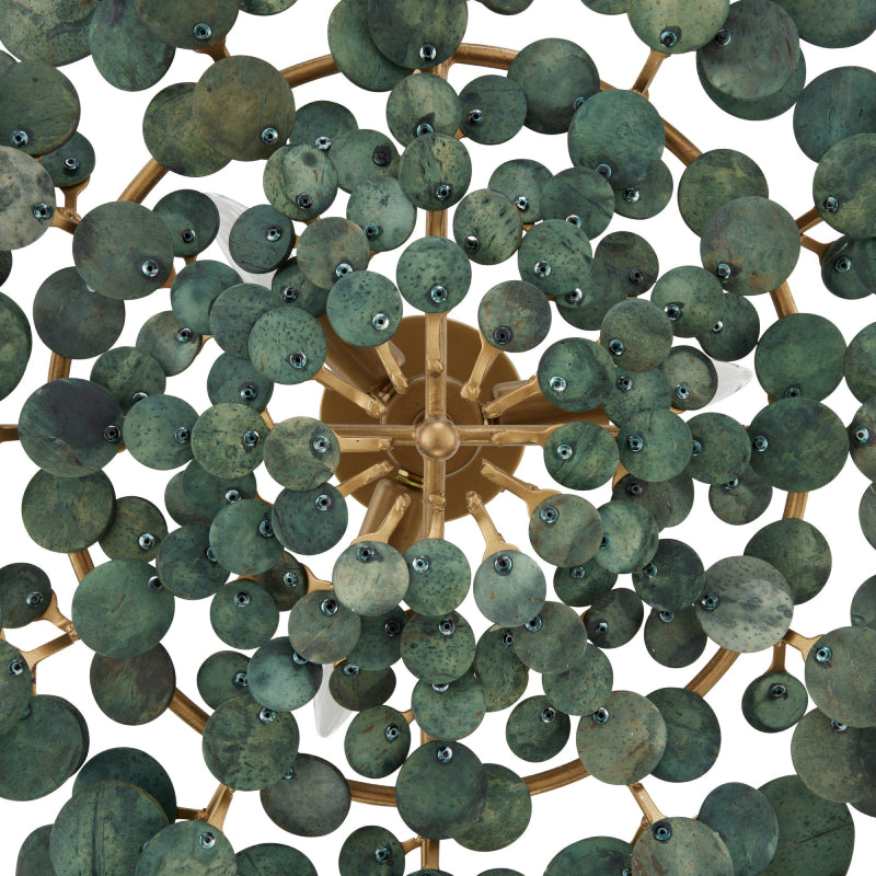 Arteriors DFS01 Bilal 3-lt 38" Flushmount - Eucalyptus