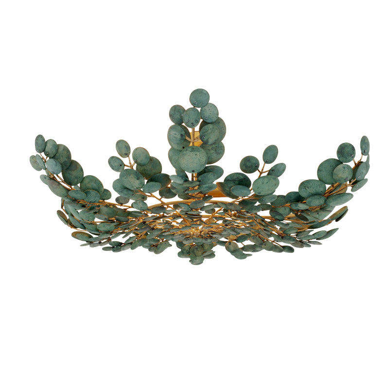 Arteriors DFS01 Bilal 3-lt 38" Flushmount - Eucalyptus