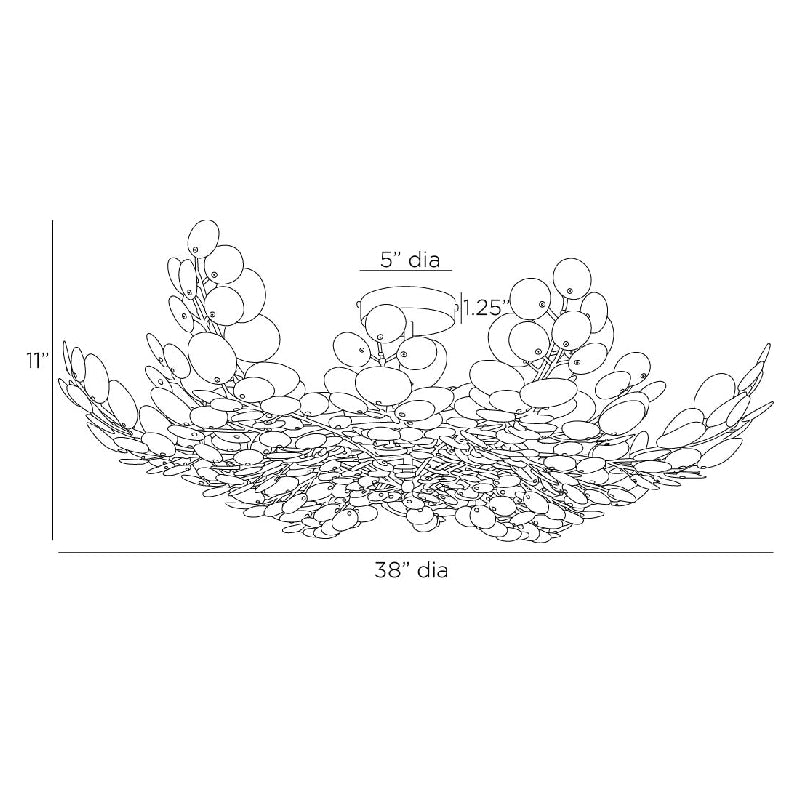 Arteriors DFS01 Bilal 3-lt 38" Flushmount