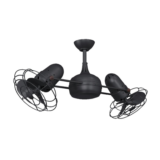 Matthews Fan Dagny 39" Ceiling Fan with Decorative Cage - Matte Black