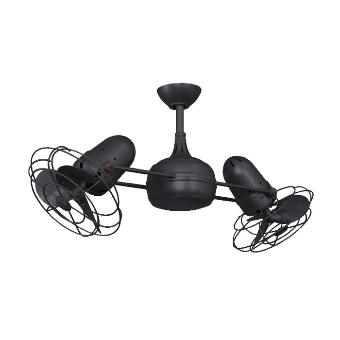 Matthews Fan Dagny 39" Ceiling Fan with Decorative Cage - Matte Black