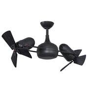 Matthews Fan Dagny 41" Ceiling Fan with Wood Blades - Matte Black/Matte Black