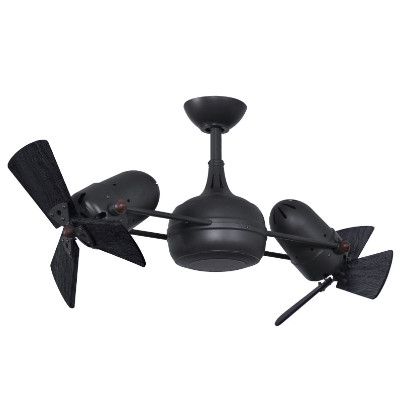 Matthews Fan Dagny 41" Ceiling Fan with Wood Blades - Matte Black/Matte Black