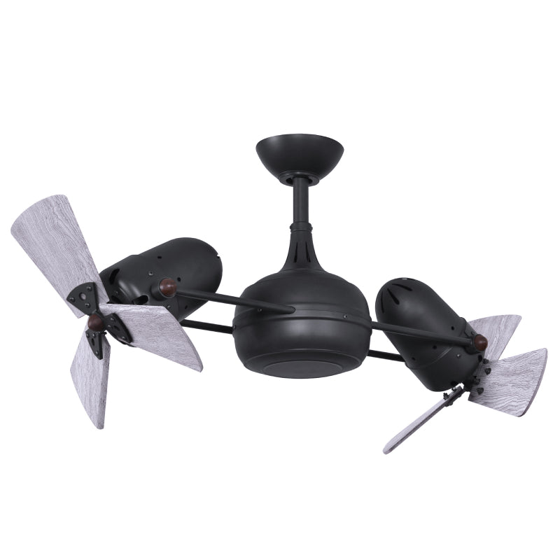 Matthews Fan Dagny 41" Ceiling Fan with Wood Blades - Matte Black/Barn Wood