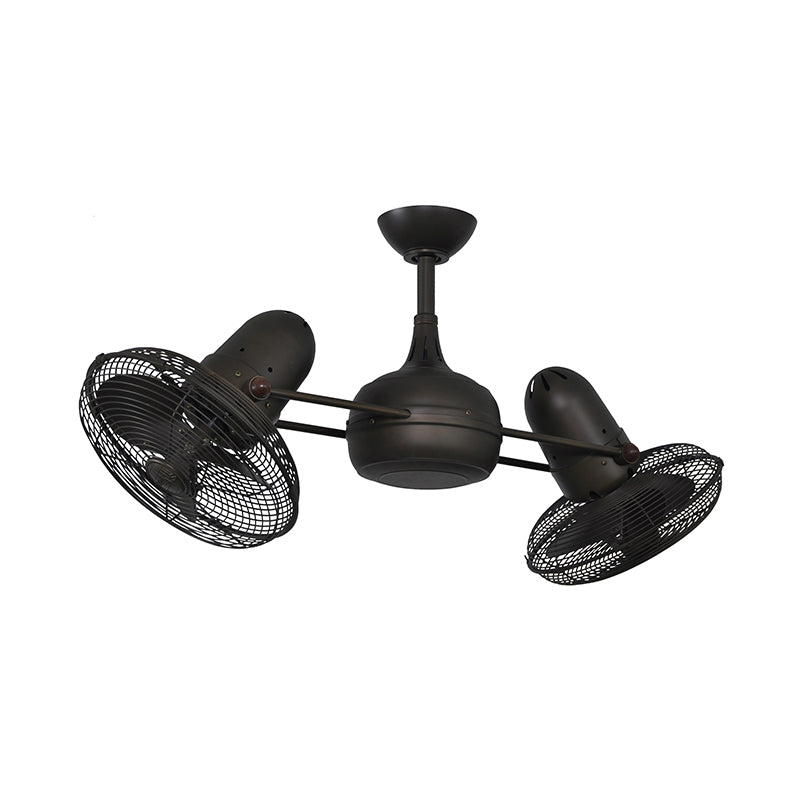 Matthews Fan Dagny 39" Ceiling Fan with Decorative Cage - Textured Bronze