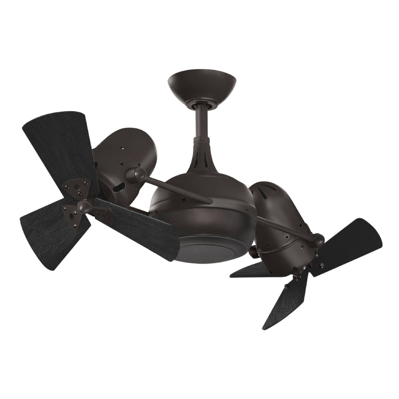 Matthews Fan Dagny 41" Ceiling Fan with Wood Blades - Textured Bronze/Matte Black