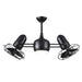 Matthews FanDagny LK 39" Ceiling Fan with LED Light, Decorative Cage - Matte Black