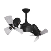 Matthews Fan Dagny LK 41" Ceiling Fan with LED Light, Wood Blades - Matte Black/Barn Wood