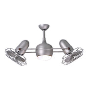 Matthews FanDagny LK 39" Ceiling Fan with LED Light, Decorative Cage - Brushed Nickel