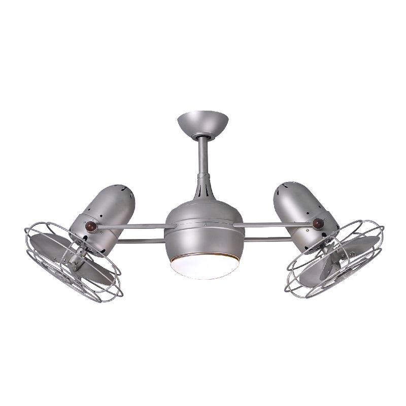 Matthews FanDagny LK 39" Ceiling Fan with LED Light, Decorative Cage - Brushed Nickel