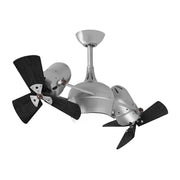 Matthews Fan Dagny LK 41" Ceiling Fan with LED Light, Wood Blades - Brushed Nickel/Matte Black