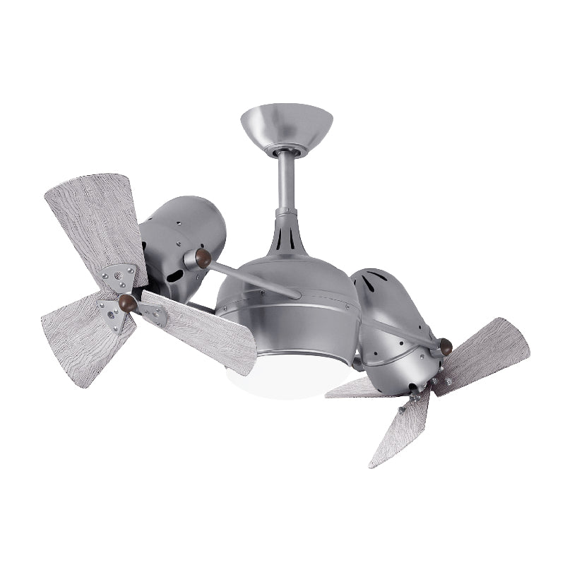 Matthews Fan Dagny LK 41" Ceiling Fan with LED Light, Wood Blades - Brushed Nickel/Barn Wood