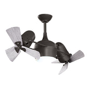 Matthews Fan Dagny LK 41" Ceiling Fan with LED Light, Wood Blades - Textured Bronze/Barn Wood