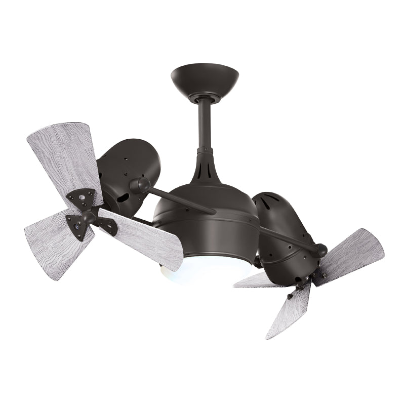 Matthews Fan Dagny LK 41" Ceiling Fan with LED Light, Wood Blades - Textured Bronze/Barn Wood