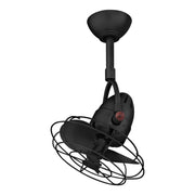 Matthews Fan Diane 13" Ceiling Fan with Decorative Cage - Matte Black