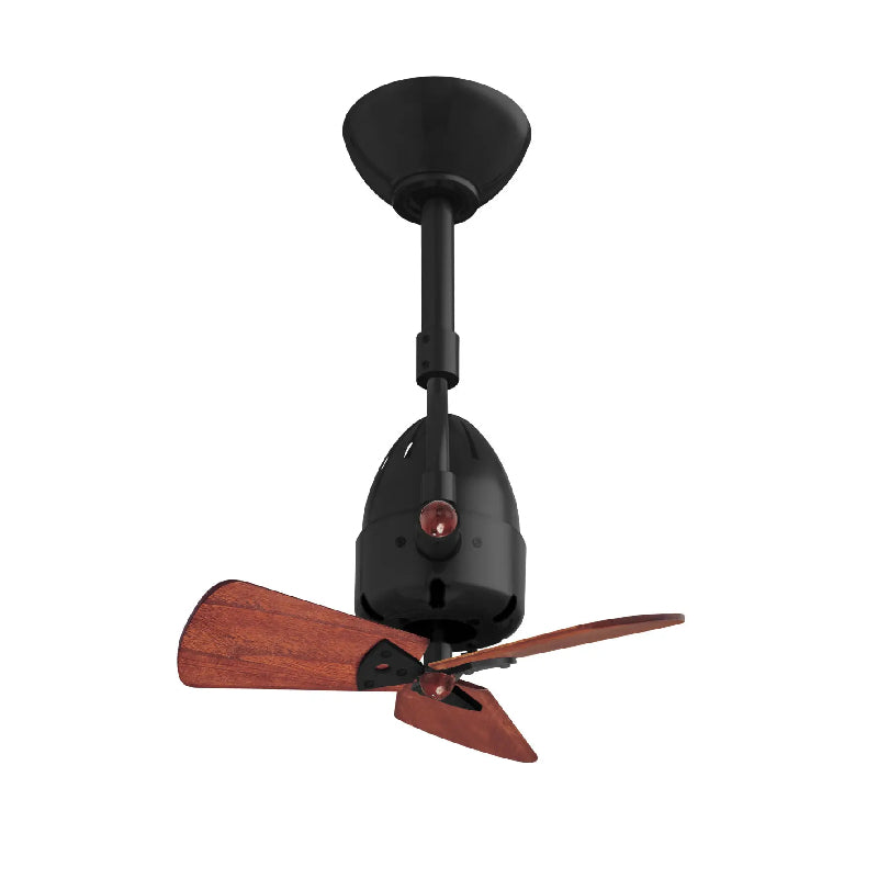 Matthews Fan Diane 16" Ceiling Fan with Wood Blades - Matte Black/Mahogany