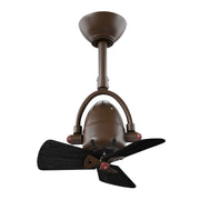 Matthews Fan Diane 16" Ceiling Fan with Wood Blades - Textured Bronze/Matte Black