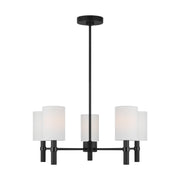 Visual Comfort DJC1135 Manor 5-lt 24" Chandelier - Midnight Black