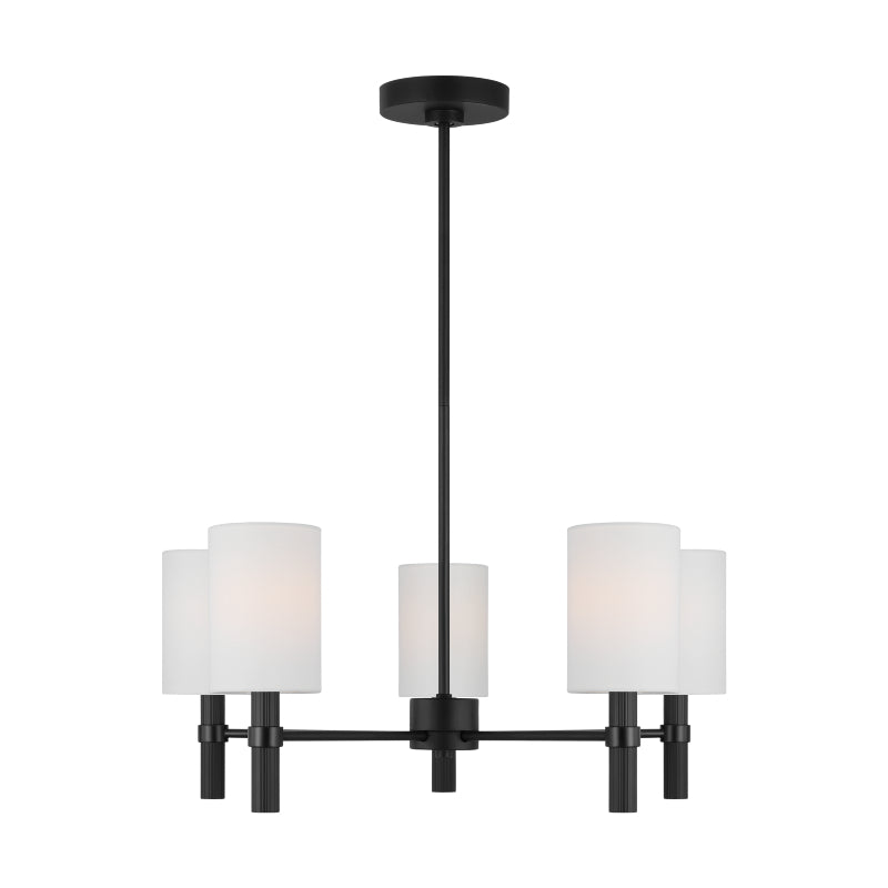Visual Comfort DJC1135 Manor 5-lt 24" Chandelier - Midnight Black