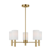 Visual Comfort DJC1135 Manor 5-lt 24" Chandelier - Satin Brass