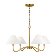 Visual Comfort DJC1194 Eldon 4-lt 30" Chandelier - Satin Brass