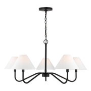 Visual Comfort DJC1205 Eldon 5-lt 34" Chandelier - Midnight Black