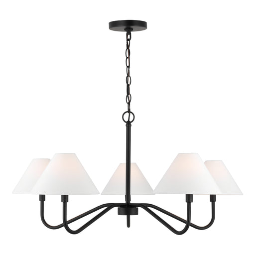Visual Comfort DJC1205 Eldon 5-lt 34" Chandelier - Midnight Black