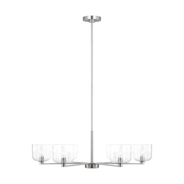 Visual Comfort DJC1216 Lochdale 6-lt 34" Large Chandelier - Brushed Nickel