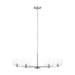 Visual Comfort DJC1216 Lochdale 6-lt 34" Large Chandelier - Brushed Nickel