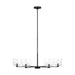 Visual Comfort DJC1216 Lochdale 6-lt 34" Large Chandelier - Midnight Black