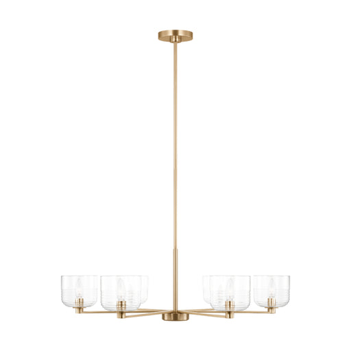 Visual Comfort DJC1216 Lochdale 6-lt 34" Large Chandelier - Satin Brass