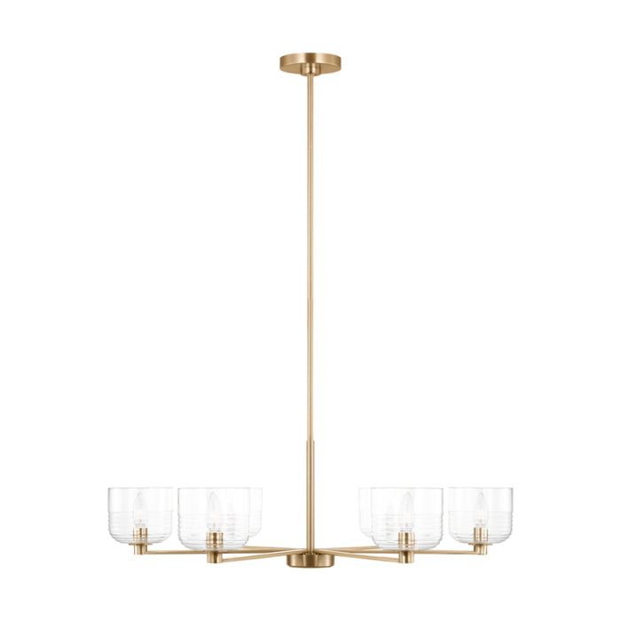 Visual Comfort DJC1216 Lochdale 6-lt 34" Large Chandelier - Satin Brass