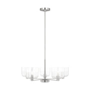 Visual Comfort DJC1225 Lochdale 5-lt 24" Medium Chandelier - Brushed Nickel