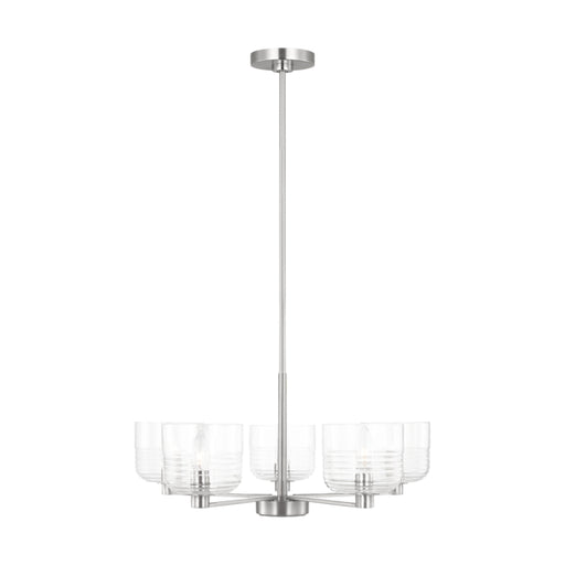 Visual Comfort DJC1225 Lochdale 5-lt 24" Medium Chandelier - Brushed Nickel