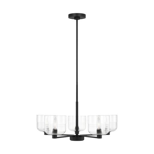 Visual Comfort DJC1225 Lochdale 5-lt 24" Medium Chandelier - Midnight Black