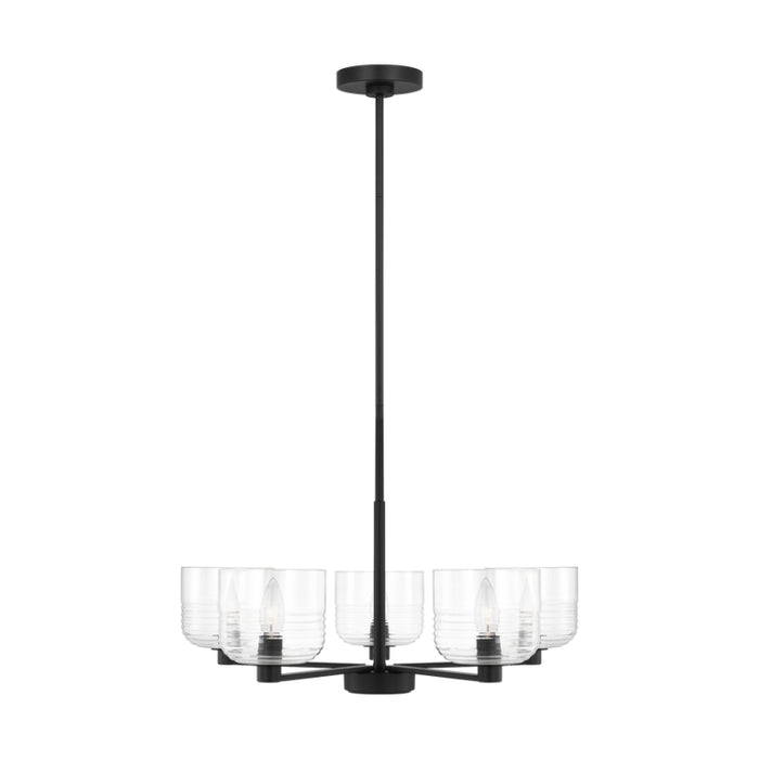 Visual Comfort DJC1225 Lochdale 5-lt 24" Medium Chandelier - Midnight Black