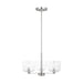 Visual Comfort DJC1233 Lochdale 3-lt 18" Small Chandelier - Brushed Nickel