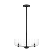 Visual Comfort DJC1233 Lochdale 3-lt 18" Small Chandelier - Midnight Black