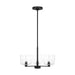Visual Comfort DJC1233 Lochdale 3-lt 18" Small Chandelier - Midnight Black
