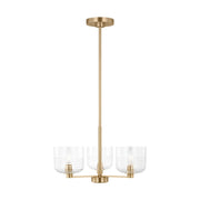 Visual Comfort DJC1233 Lochdale 3-lt 18" Small Chandelier - Satin Brass