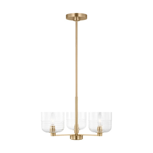 Visual Comfort DJC1233 Lochdale 3-lt 18" Small Chandelier - Satin Brass