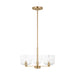 Visual Comfort DJC1233 Lochdale 3-lt 18" Small Chandelier - Satin Brass