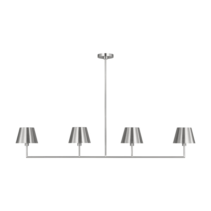 Visual Comfort DJC1274 Ender 4-lt 56" Large Linear Chandelier - Brushed Nickel