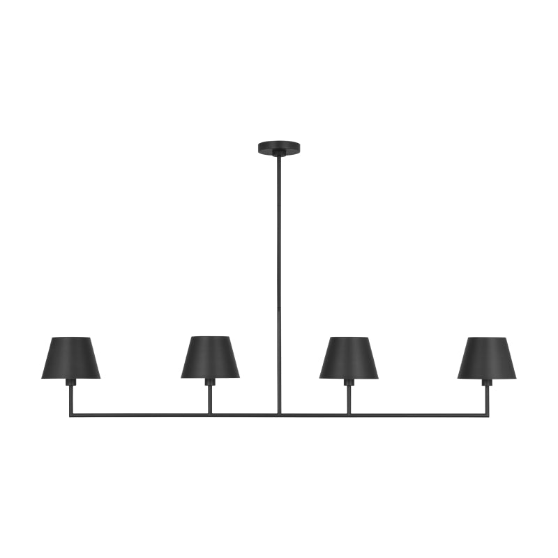 Visual Comfort DJC1274 Ender 4-lt 56" Large Linear Chandelier - Midnight Black