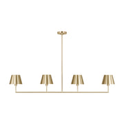 Visual Comfort DJC1274 Ender 4-lt 56" Large Linear Chandelier - Satin Brass