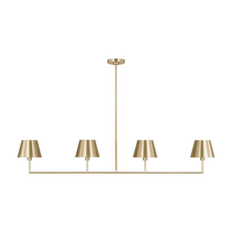 Visual Comfort DJC1274 Ender 4-lt 56" Large Linear Chandelier - Satin Brass
