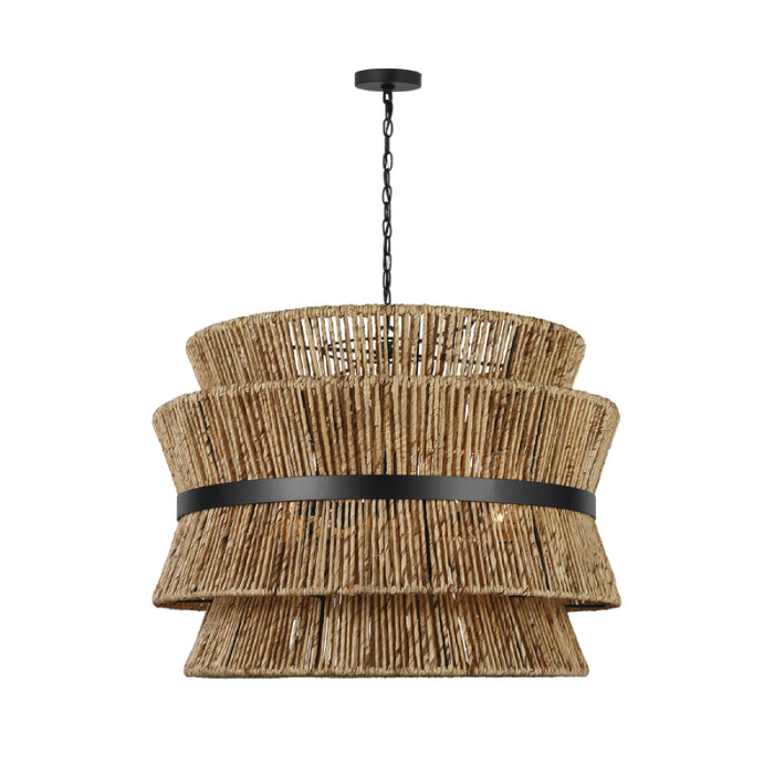 Visual Comfort DJP1074 Thurlo 4-lt 32" Large Hanging Pendant - Midnight Black