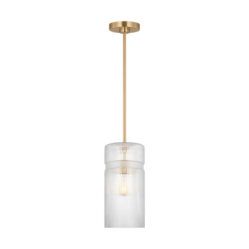 Visual Comfort DJP1211 Liouet 1-lt 7" Small Pendant - Satin Brass