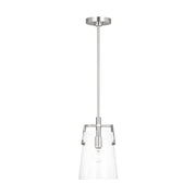 Visual Comfort DJP1261 Crofton 1-lt 8" Small Pendant - Brushed Nickel